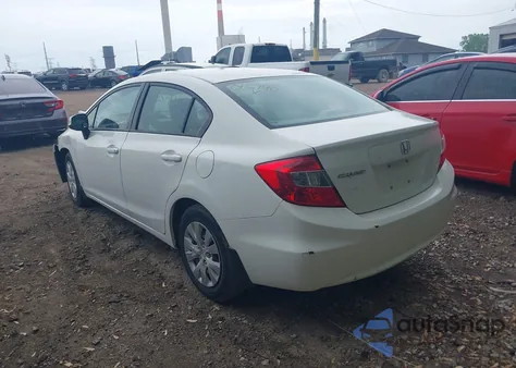 2012 Honda Civic Lx from USA, damaged, VIN 19XFB2F52CE065740